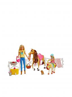 MATTEL Reitspass Barbie mit Chelsea Spielset transparent Barbie Barbie Reitspaß mit Barbie (blond), Chelsea, Pferd